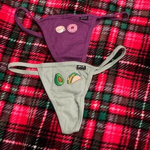 Victoria's Secret Purple and Green Panties Set
